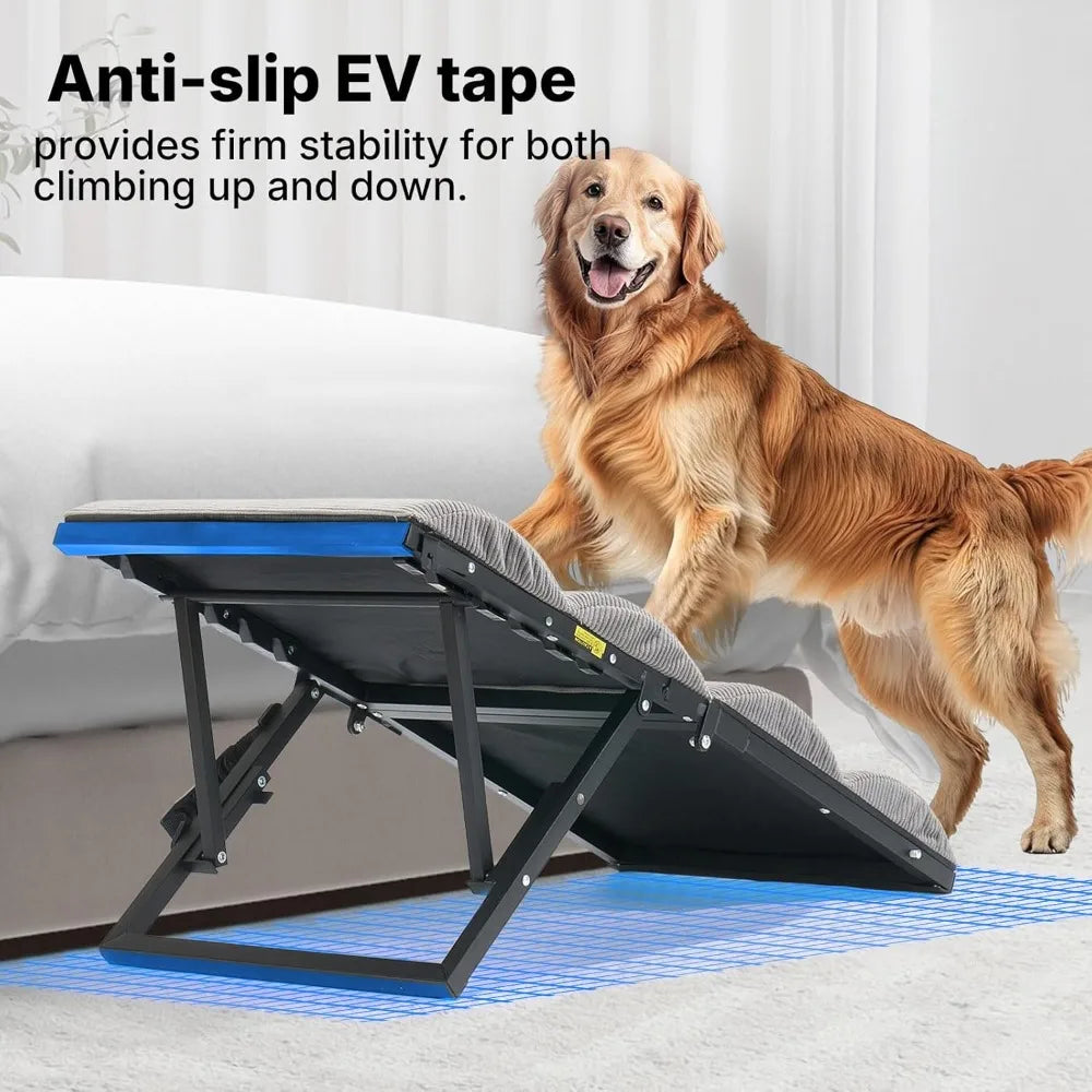 Dog Ramp for Bed and Couch Height Adjustable Foldable