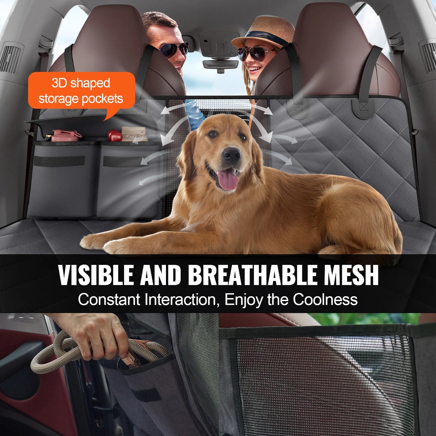 SucceBuy Back Seat Extender Hammock for Dogs Car Waterproof