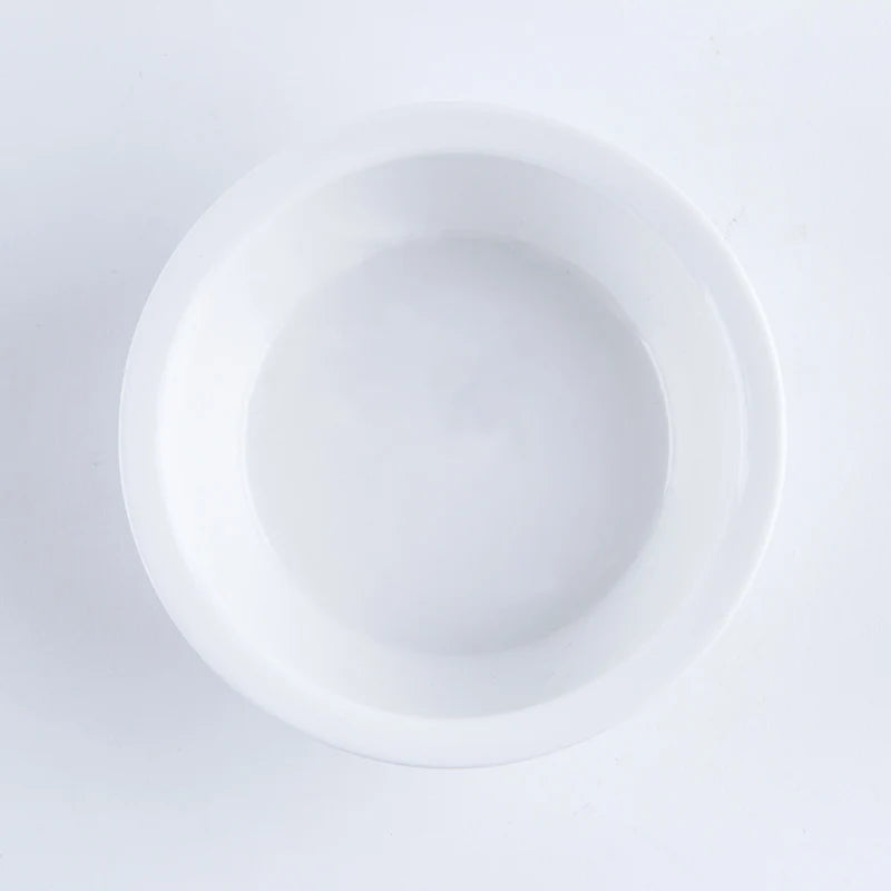 Ceramic Pet Bowl Set With Wooden Stand For Cats And Dogs