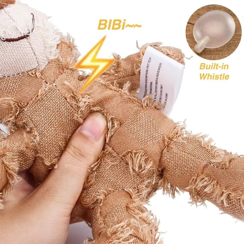 Soundmaking Plush Teddy Bear Dog Toy Squeak Interactive Plaything