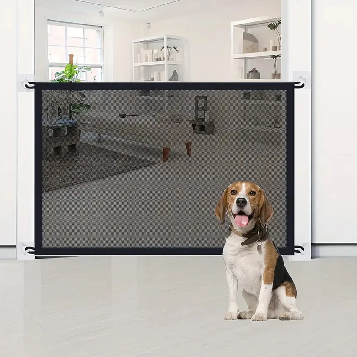 Pet Dog Barrier Fence With Folding Mesh Playpen For Safety
