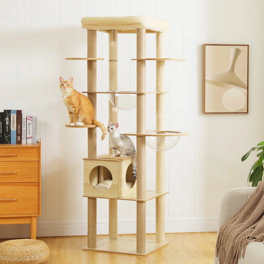 PAWZ Ro Multilevel Cat Tree With Scratching Posts And Toys