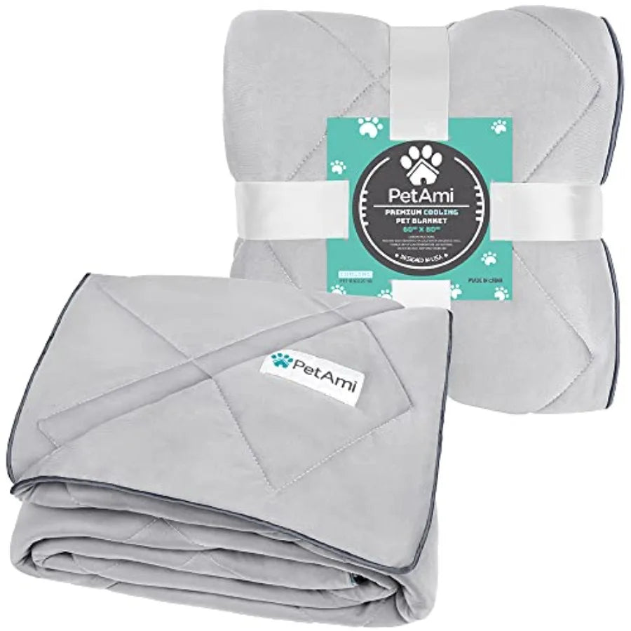 Premium Cooling Dog Blanket Lightweight Fluffy Pet Throw Bed Cover
