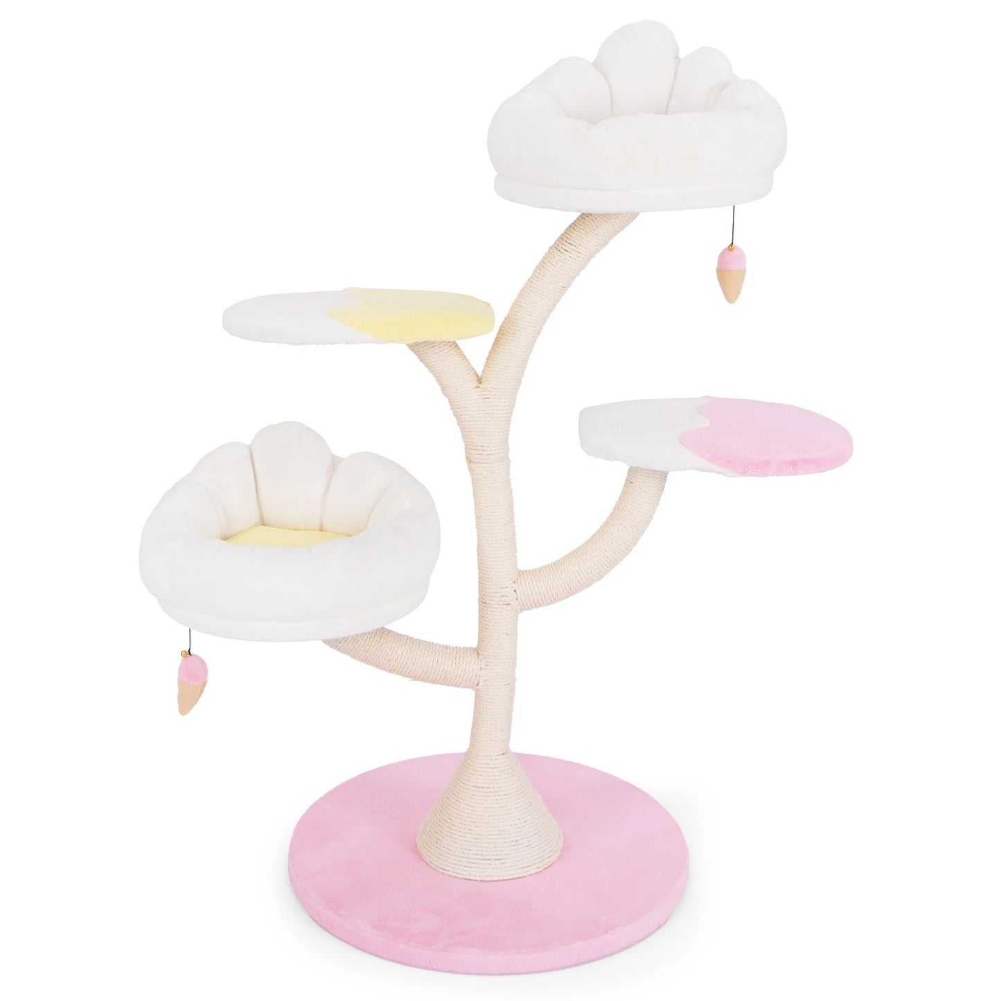 Five-Layer Cat Tree Tower With Perches And Platforms