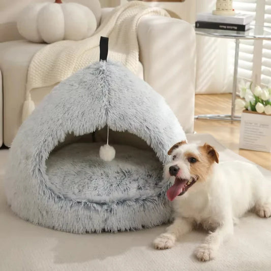 Luxurious Plush Pet Bed And Lounger For Cats And Dogs