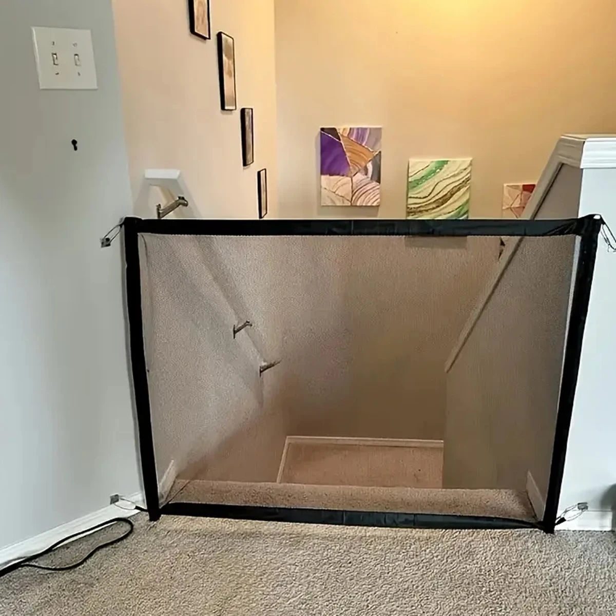 Pet Dog Barrier Fence With Folding Mesh Playpen For Safety