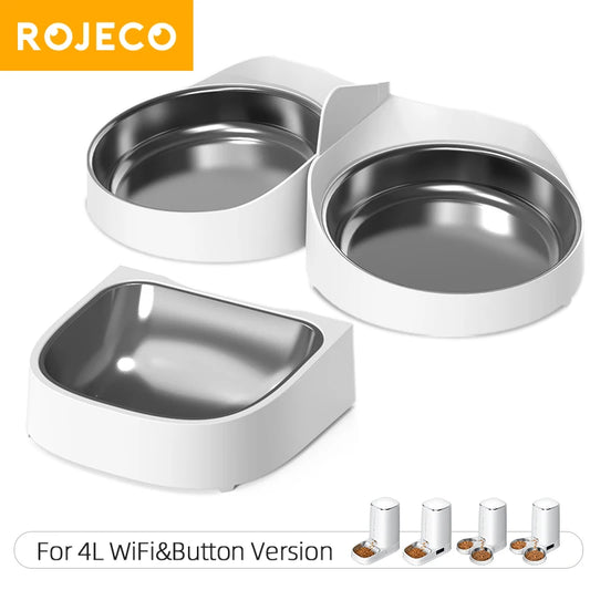 ROJECO Stainless Steel Bowl Accessories for Automatic Pet Feeder
