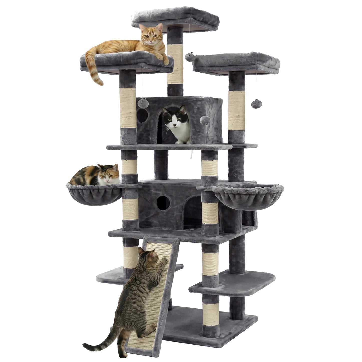 FOOWIN Multi Level Cat Tree Tower Condos And Scratching Posts
