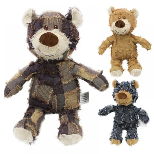 Soundmaking Plush Teddy Bear Dog Toy Squeak Interactive Plaything