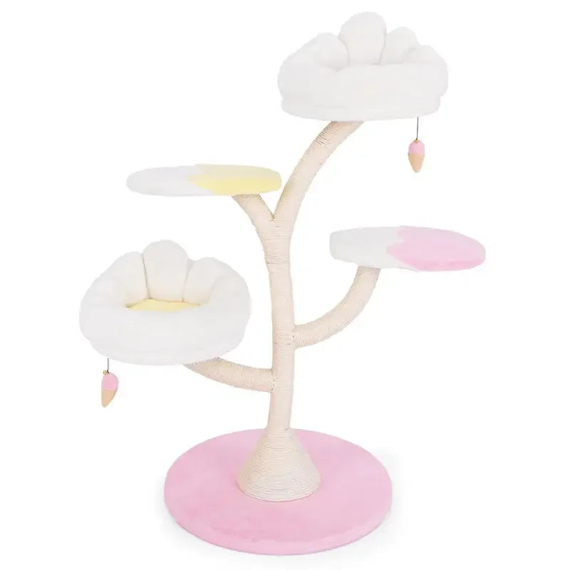 Five-Layer Cat Tree Tower With Perches And Platforms