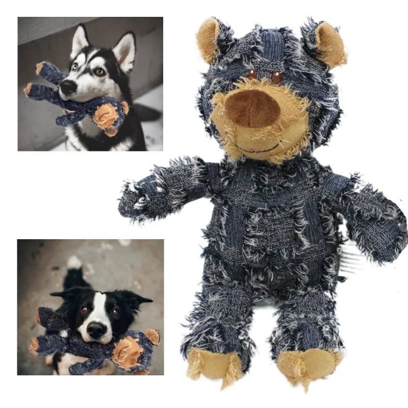 Soundmaking Plush Teddy Bear Dog Toy Squeak Interactive Plaything