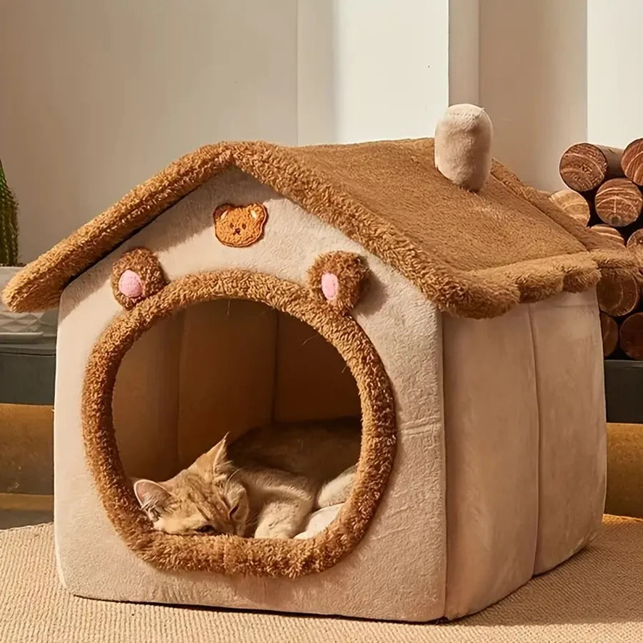 Foldable Pet House Removable Washable Cat House For Small Dogs And Cats