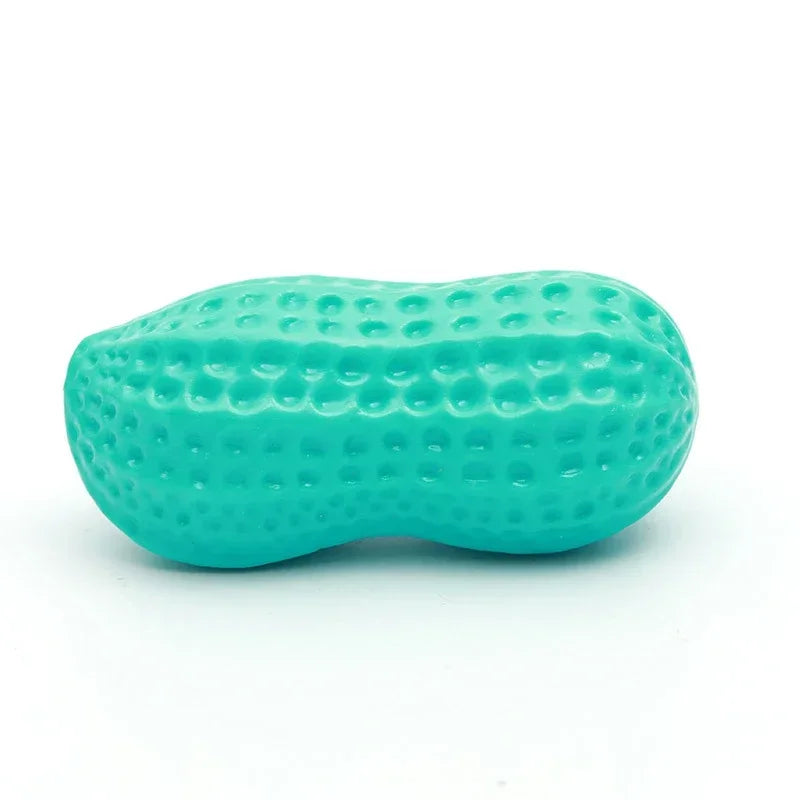 Peanut Shaped Squeaky Dog Chew Toy TPR For Interactive Play