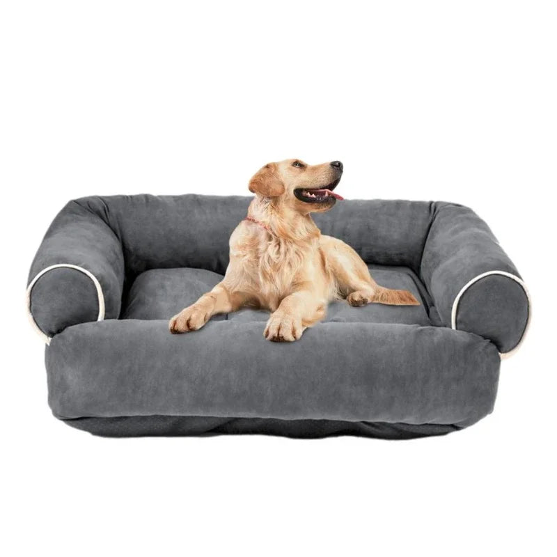 Super Soft Dog Bed With Anti Slip Bottom Deep Sleep Rectangle Sofa
