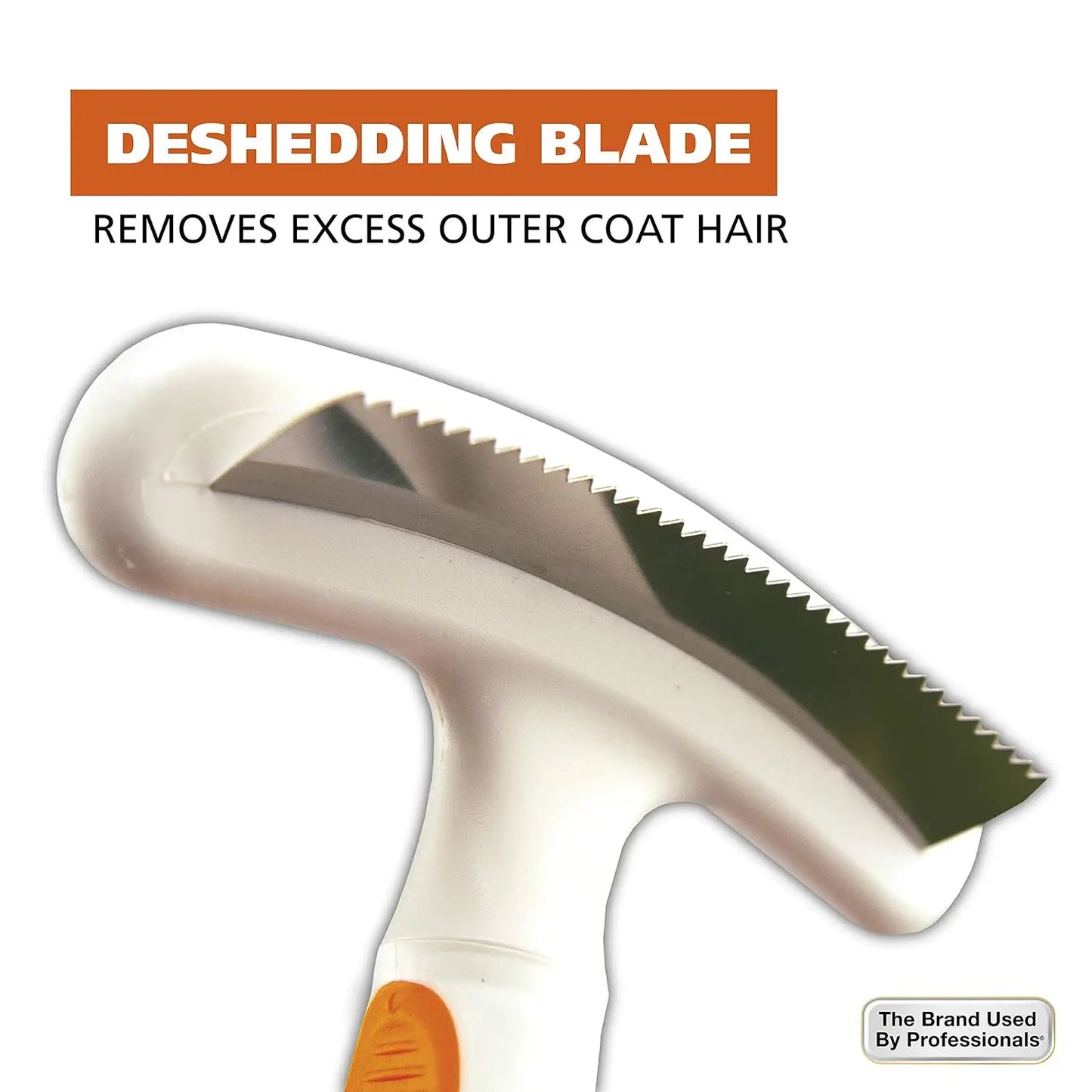 2-in-1 Pet Deshedding Rake And Blade For Dogs And Cats Stainless Steel