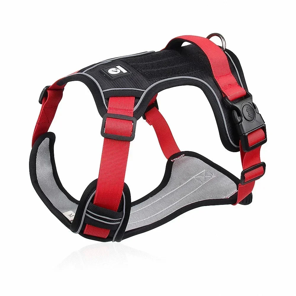 ABQP Reflective Dog Harness Adjustable Training Vest Shock Harnesses