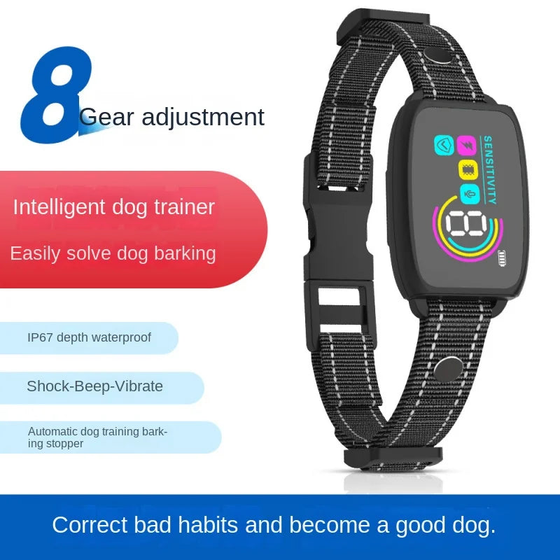 LISM Intelligent Dog Collar Anti Barking Training Device Waterproof