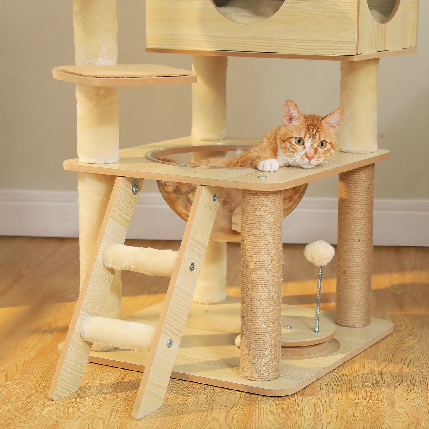 PAWZ Ro Multi-Level Cat Tree With Scratching Posts And Toys