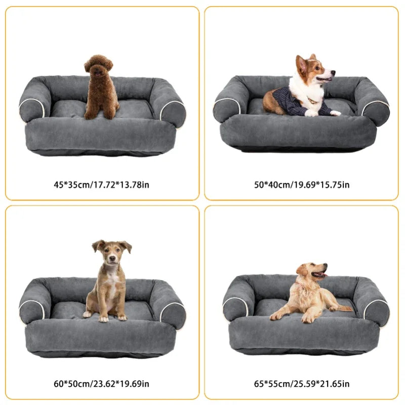 Super Soft Dog Bed Sofa With Anti Slip Bottom For Deep Sleep