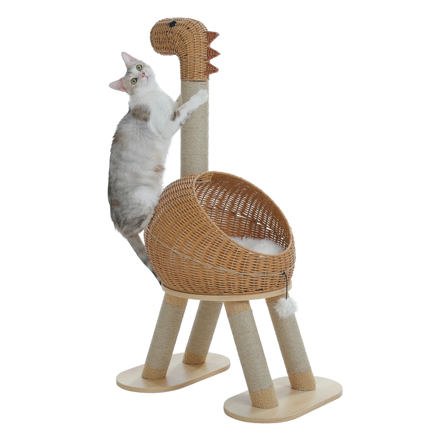 PAWZ Road Dinosaur Cat Tree Tower with Sisal Scratching Post