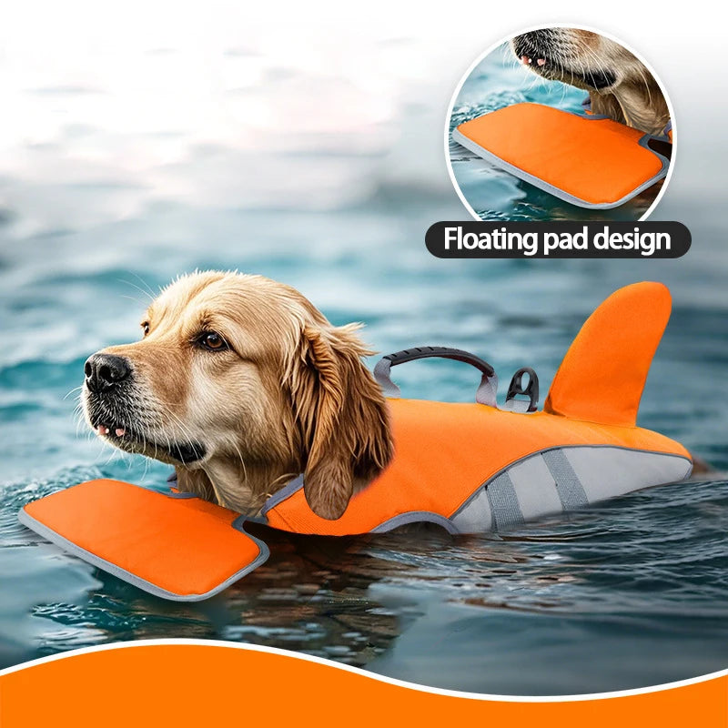 Dog Shark Fin Shape Life Vest For Swimming Safety Protection