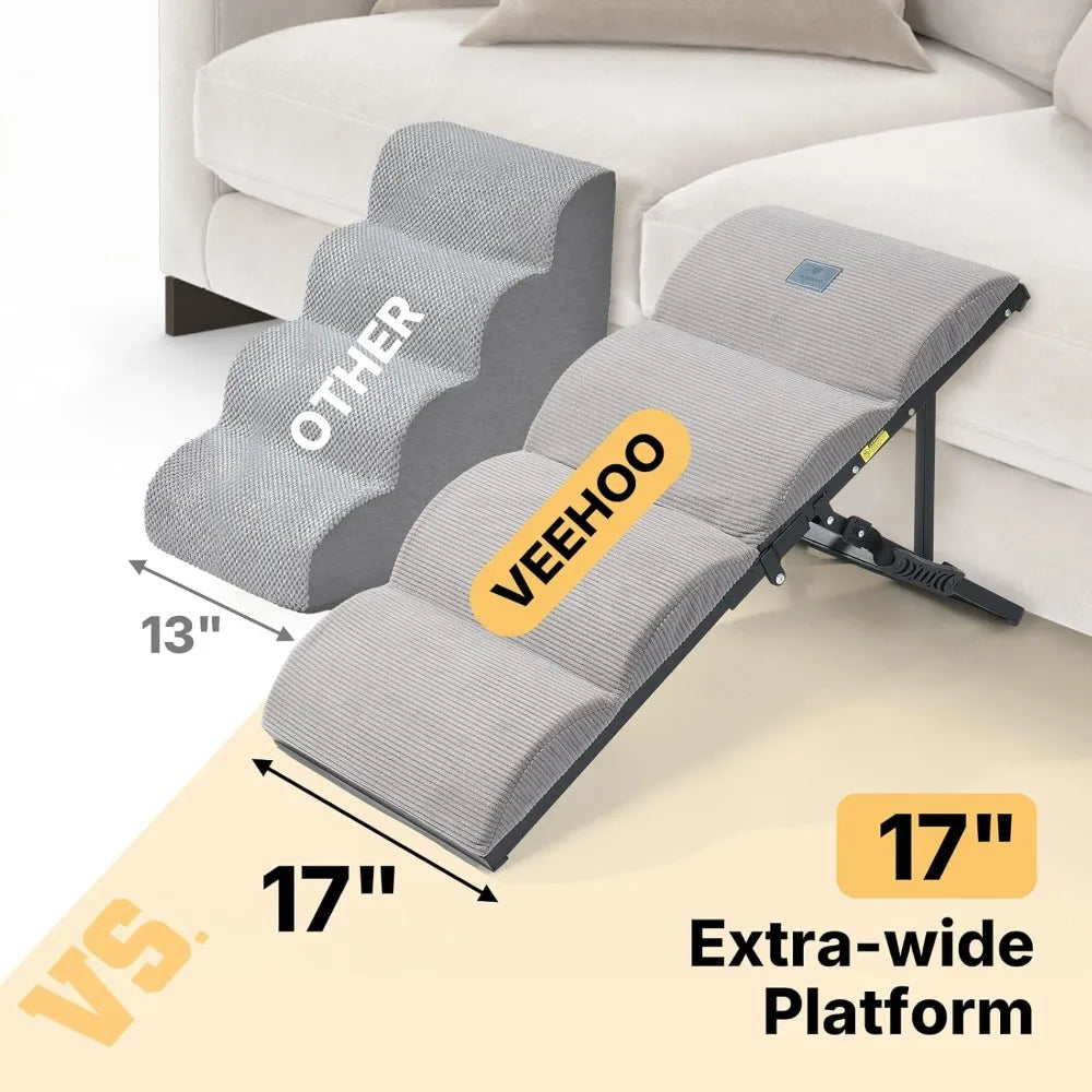 Dog Ramp for Bed and Couch Height Adjustable Foldable