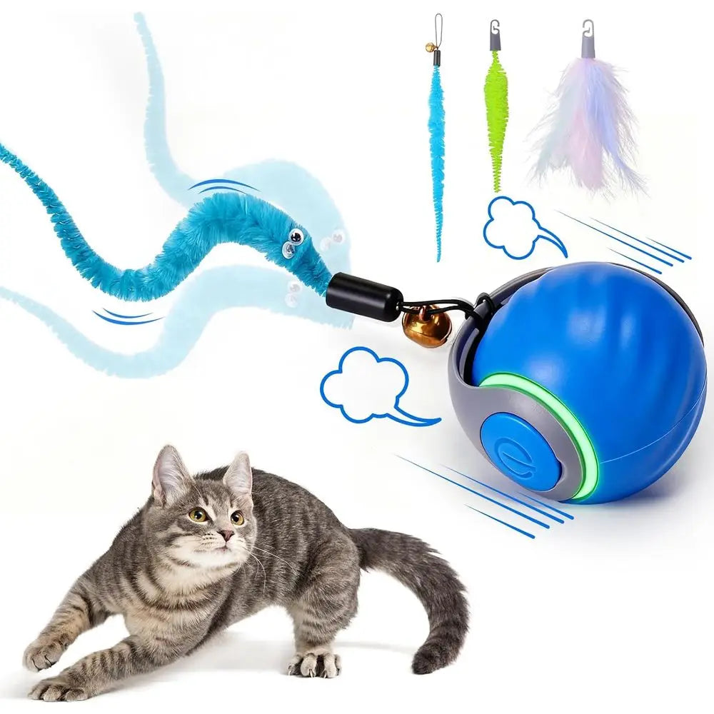 Interactive Cat Toy Ball Automatic Enrichment For Indoor Cats Rechargeable