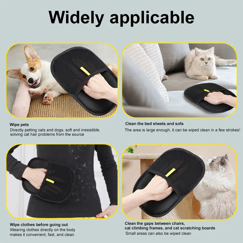 APWIKOGER Deshedding Glove For Dog Cat Rabbit Hair Removal Mitt For Coat Types
