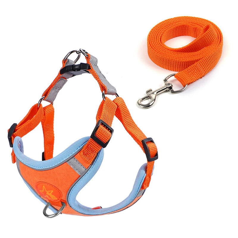 Reflective Mesh Dog Harness Vest For Small And Medium Breeds