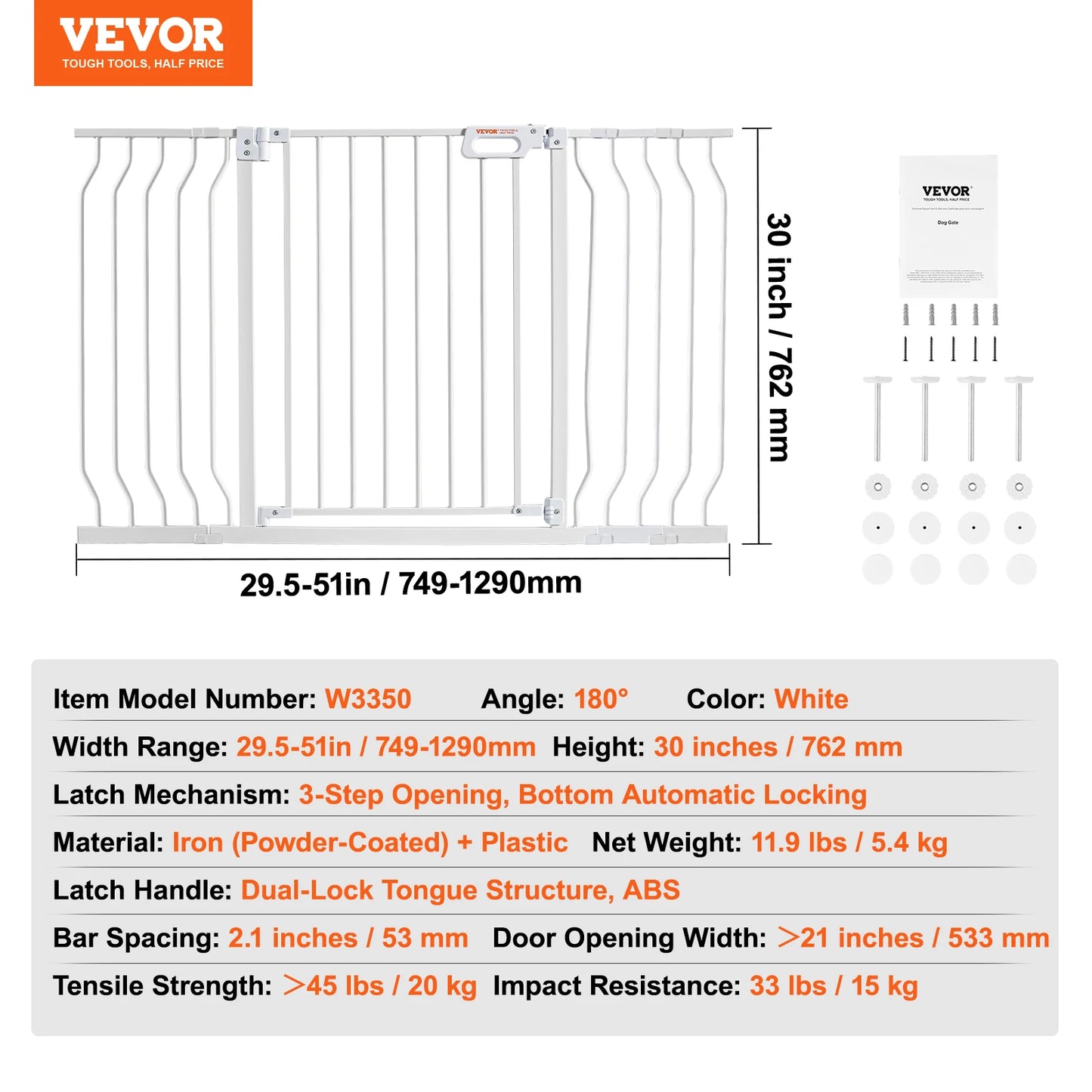 SucceBuy Baby Gate For Doorways With Pressure Mount