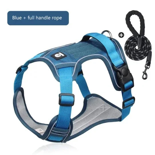 ABQP Reflective Dog Harness Adjustable Training Vest Shock Harnesses