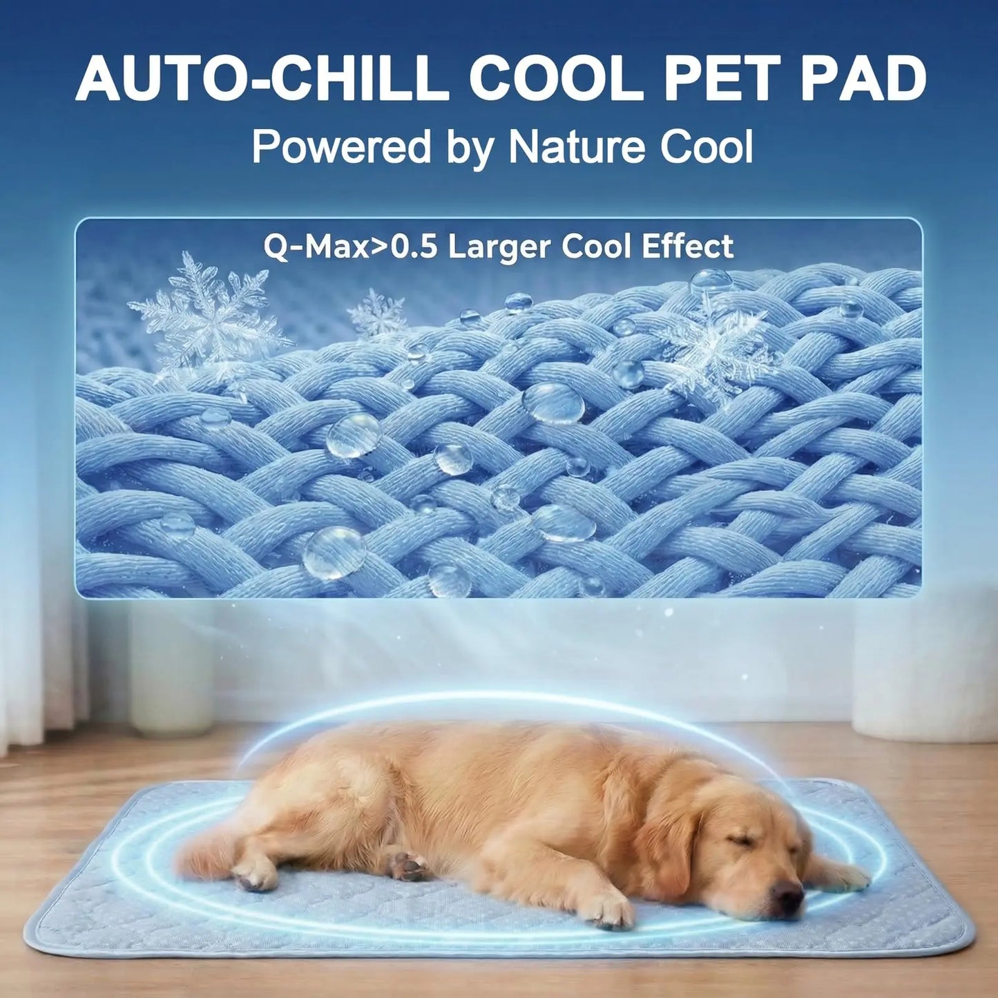 Self Cooling Dog Mat 2-in-1 Long Lasting Soft Washable Bed