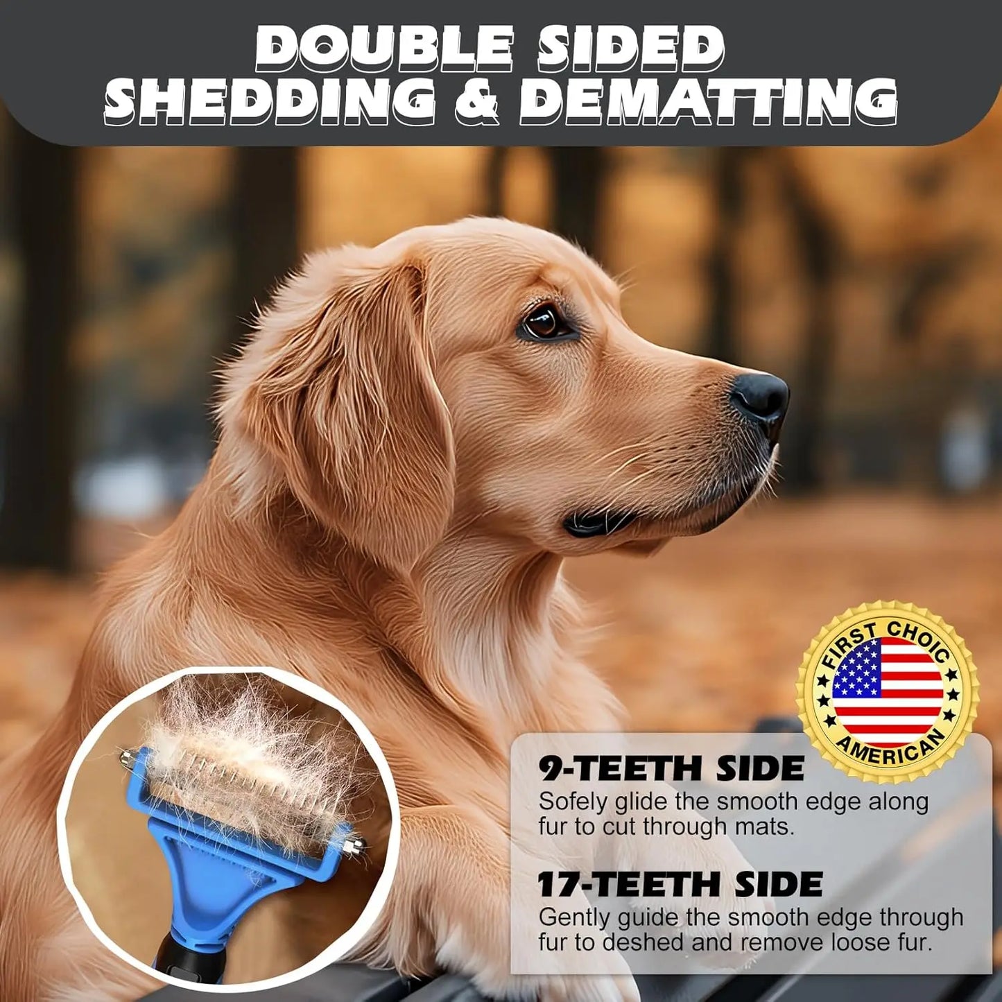 Pet Grooming Kit Rake Comb And Flea Comb Dogs Cats