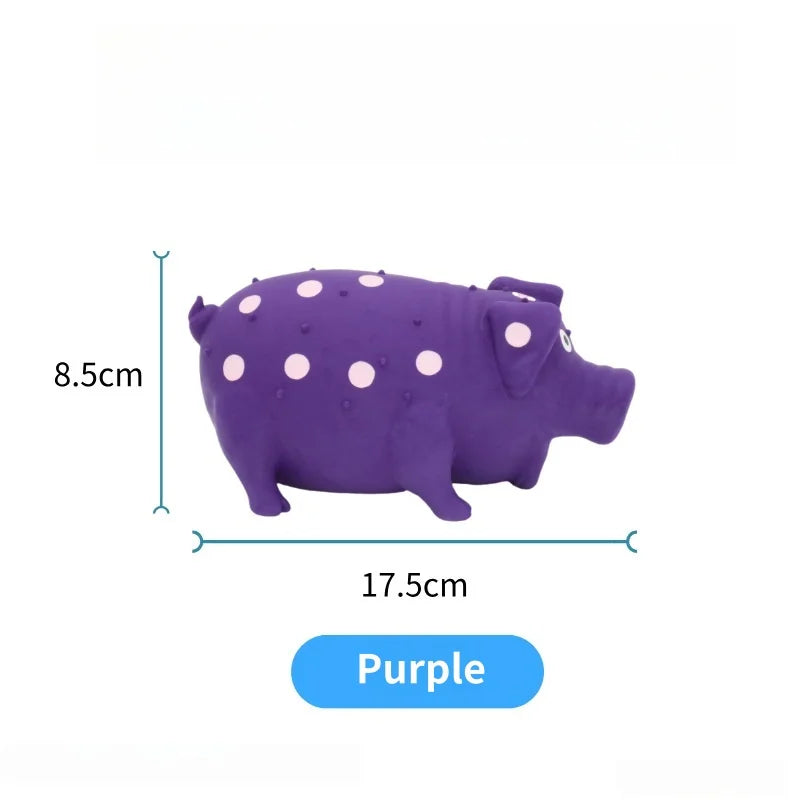 Squeaky Latex Pig Dog Toy Chew Toy For Teeth Cleaning