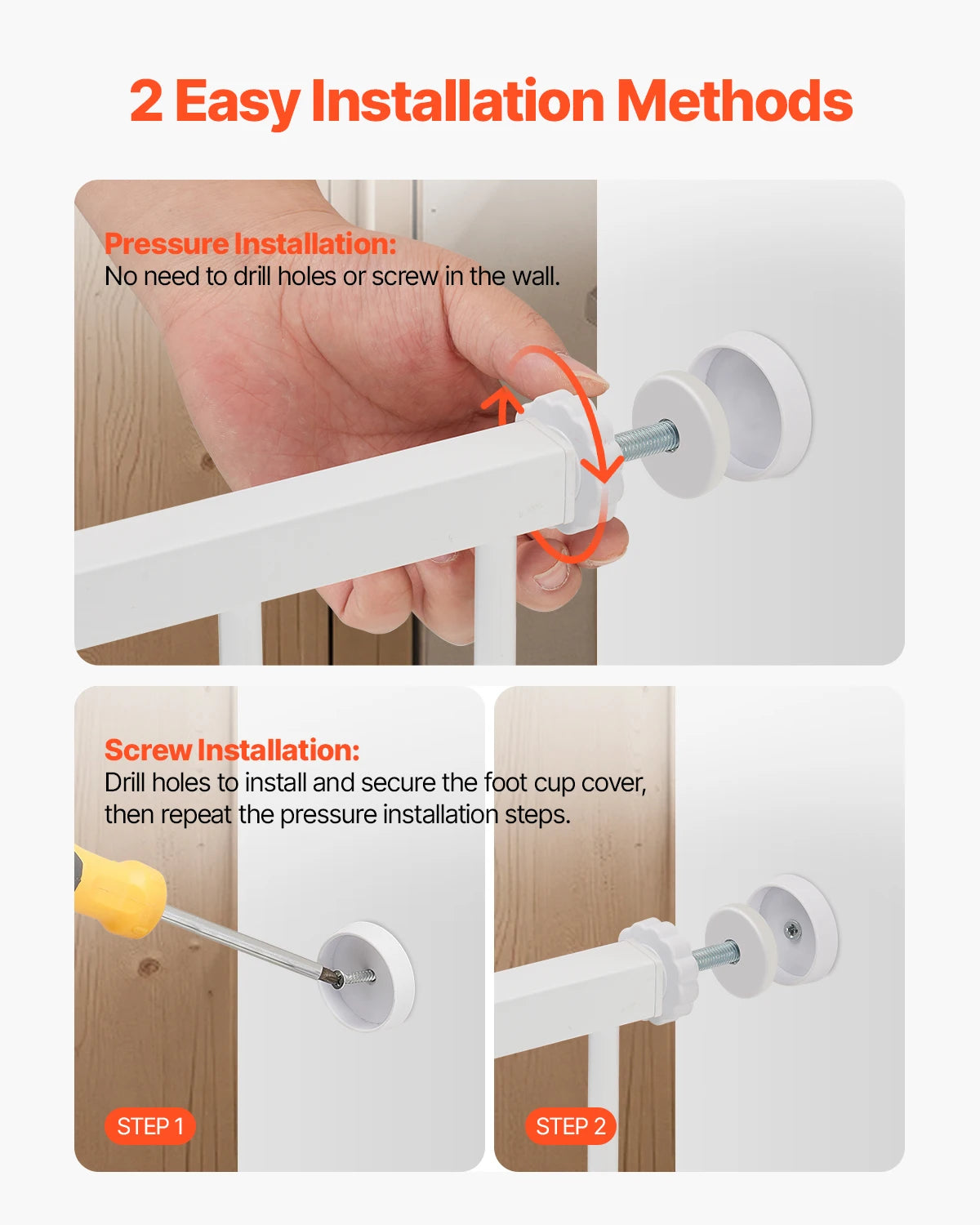 SucceBuy Baby Gate For Doorways With Pressure Mount