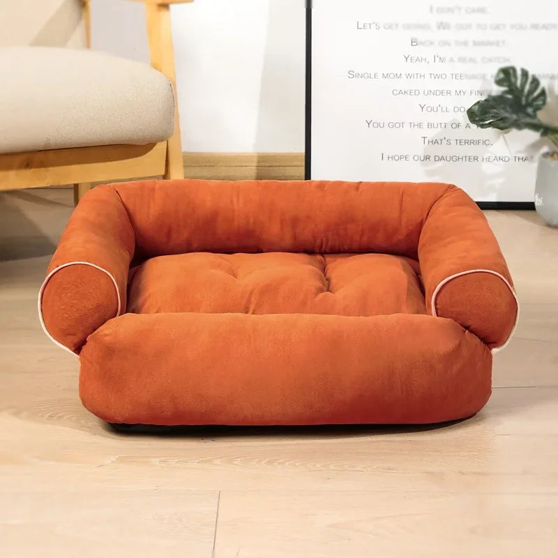 Super Soft Dog Bed With Anti Slip Bottom Rectangle Sofa Style