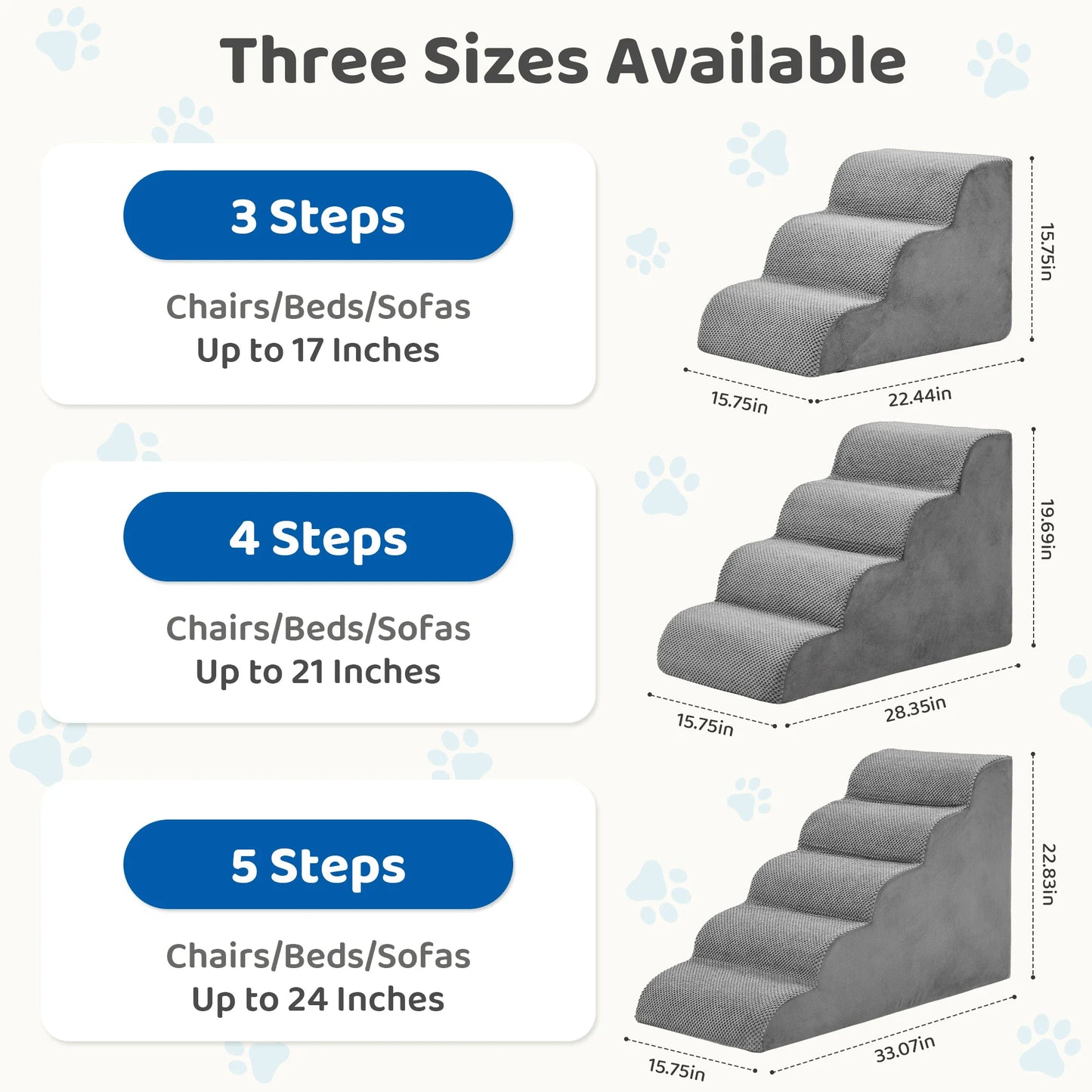 Curved Foam Dog Stairs Ramp For Dogs Non Slip Indoor