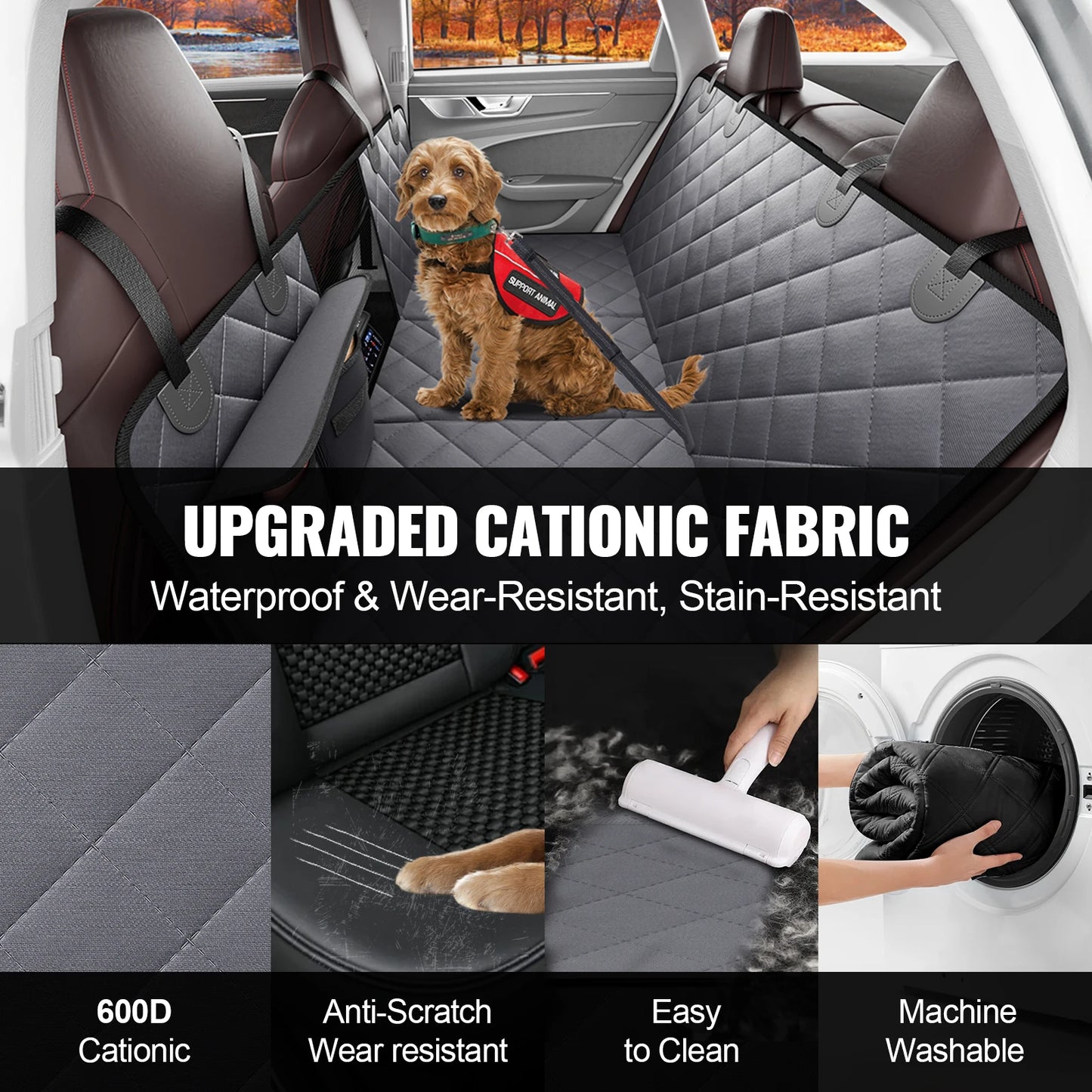 SucceBuy Back Seat Extender Dog Hammock Car Cover Waterproof