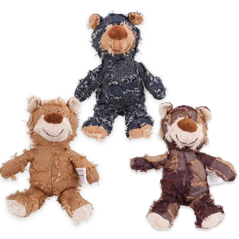 Soundmaking Plush Teddy Bear Dog Toy Squeak Interactive Plaything