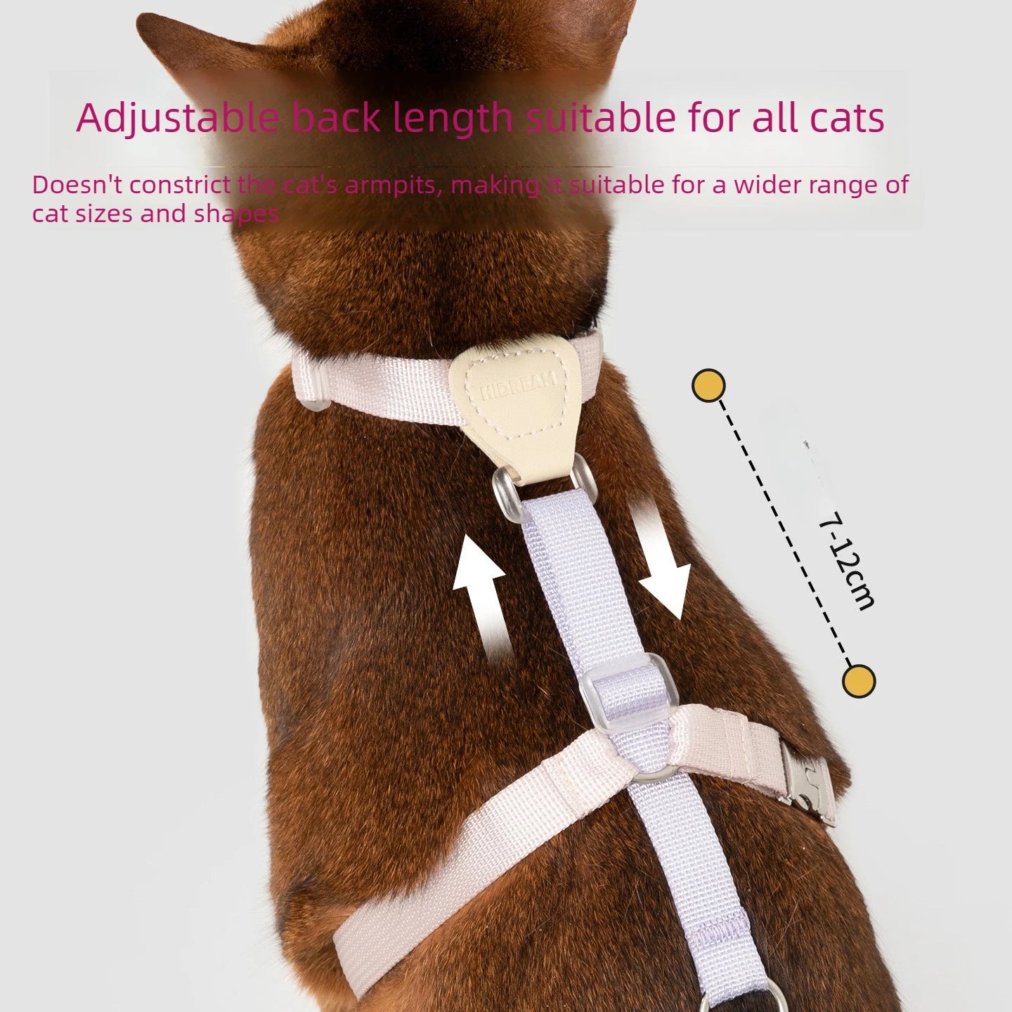 Escape Proof Cat Harness And Leash Set, Adjustable H-Style Vest