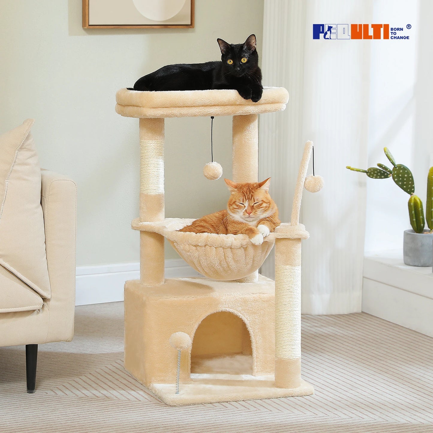 PAWZ Road 4In1 Cat Tree Indoor Condo And Cozy Perch