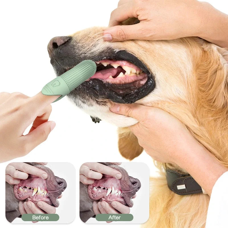Dog Finger Toothbrush Silicone 360 Cleaning for Dogs and Cats