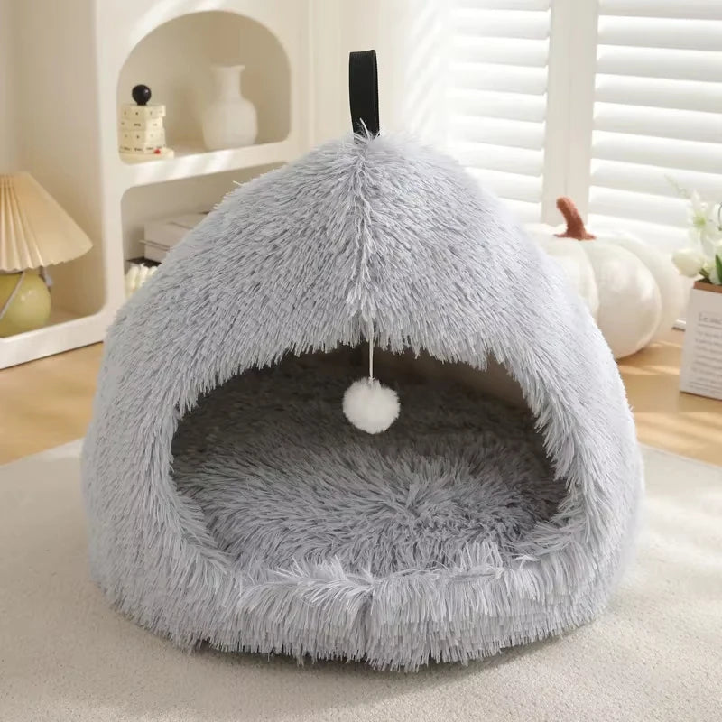 Cozy Velvet Plush Pet Bed Lounger For Cats And Dogs