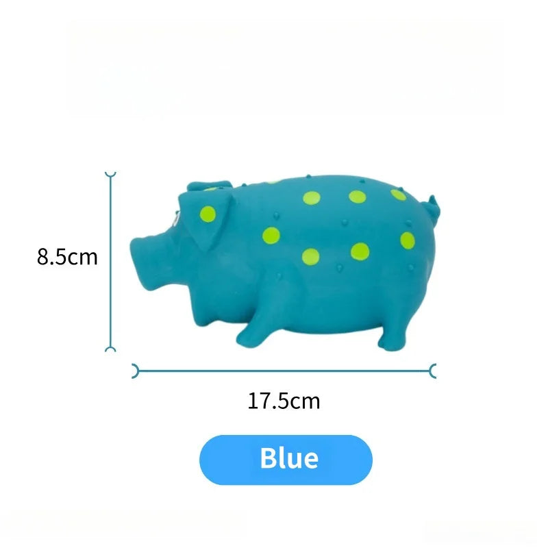 Squeaky Latex Pig Dog Toy Chew Toy For Teeth Cleaning