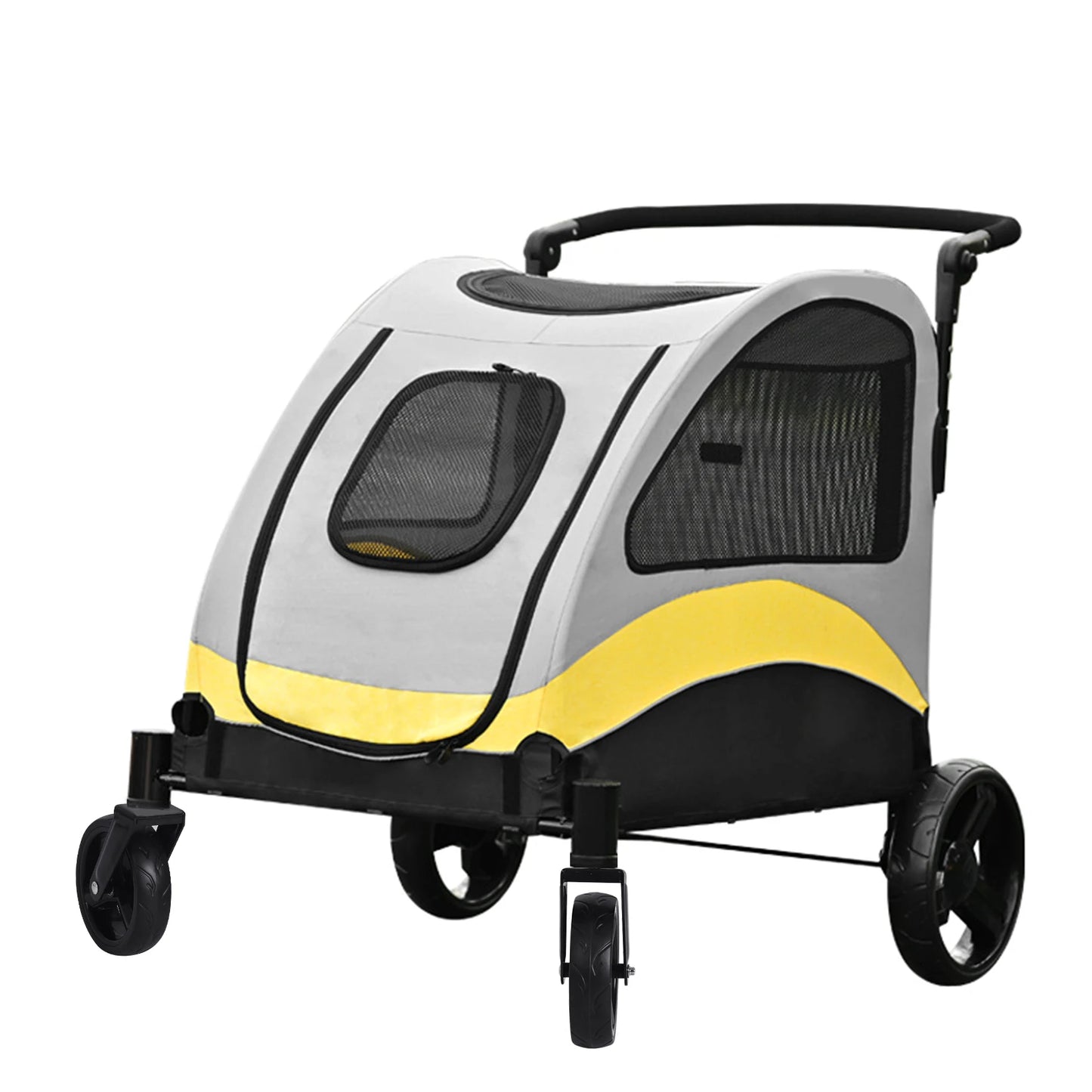 Portable Dog Stroller Four Wheel Foldable Travel Carrier For Pets