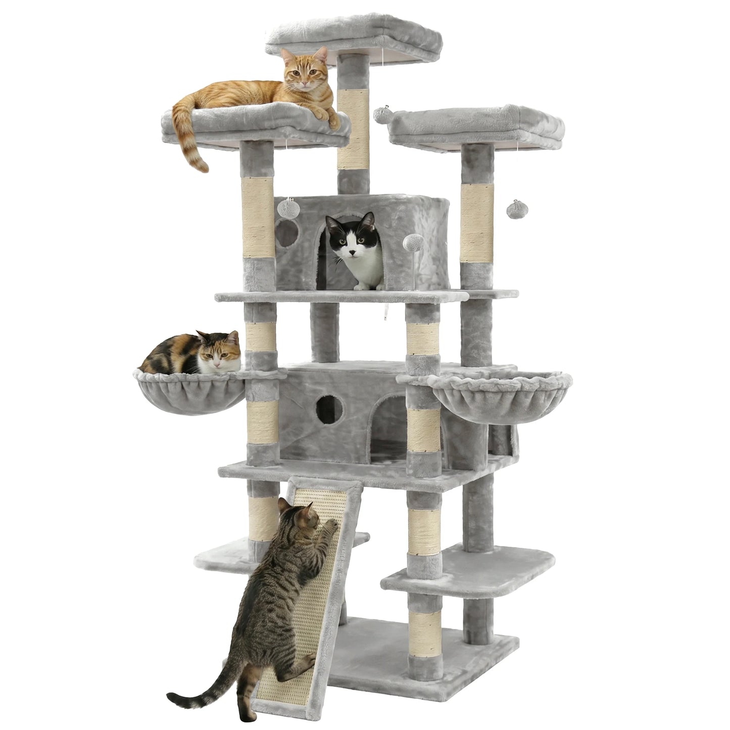 Large Multi Level Cat Tree Tower With Condos And Perches