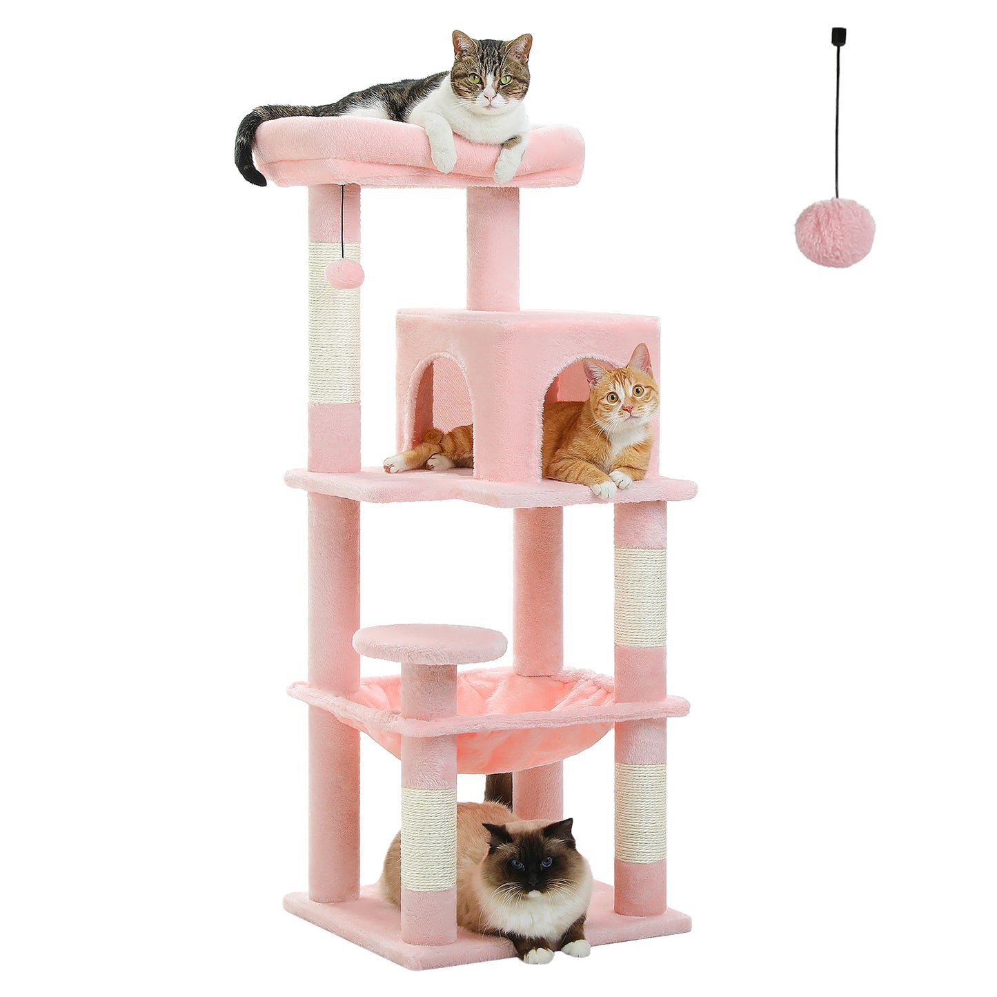PETEPELA Cat Tree Indoor 5-Level Cat Tower With Metal Frame