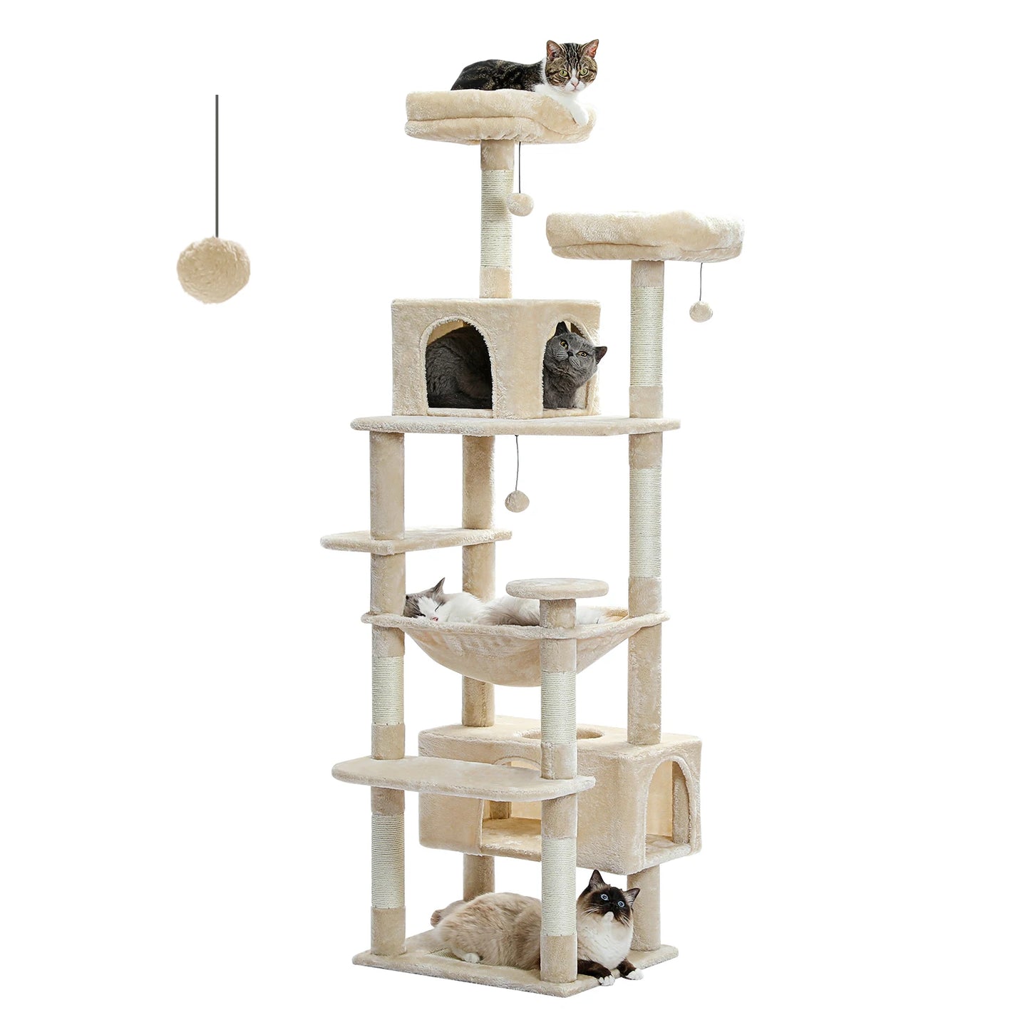 PAWZ Road Five Level Feline Tree And Tower For Cats
