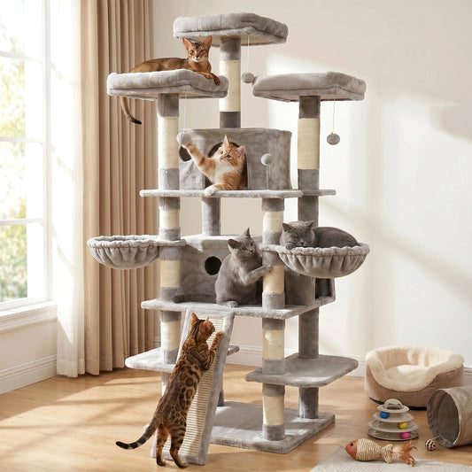 FOOWIN Multi Level Cat Tree Tower Condos And Scratching Posts