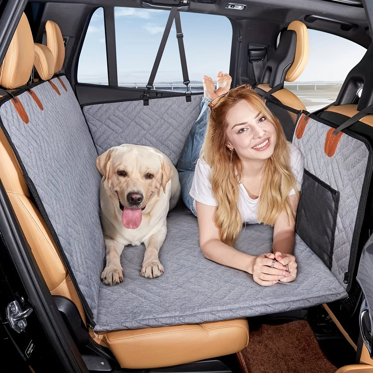 Dog Seat Cover For Cars Waterproof Hammock Nonslip Back Seat